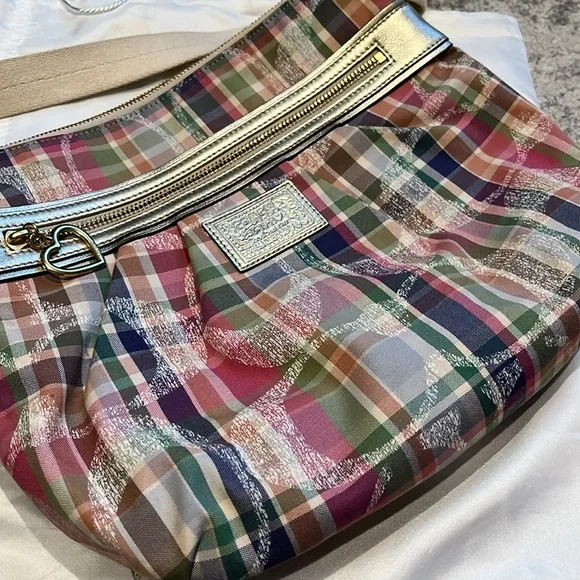 COACH Plaid Fabric print classic shoulder bag - Picture 3 of 8